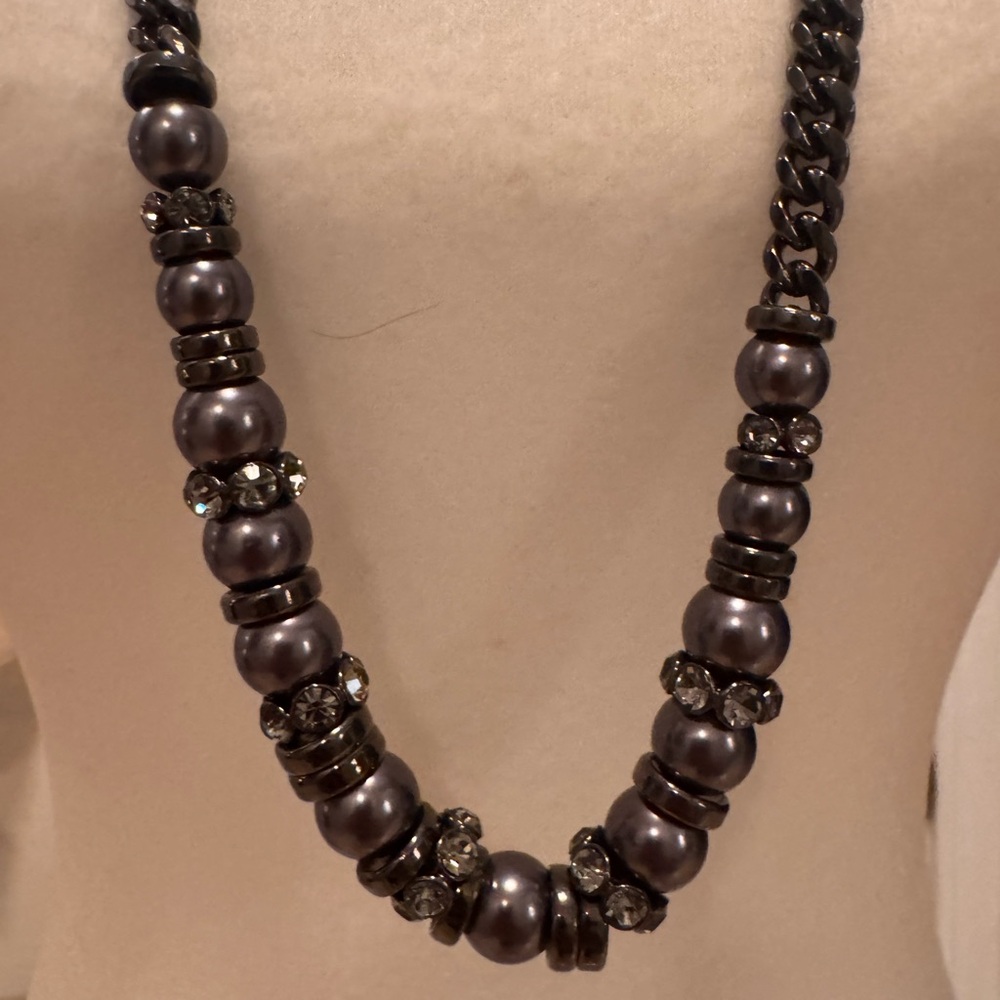 Givenchy Gunmetal Statement Necklace